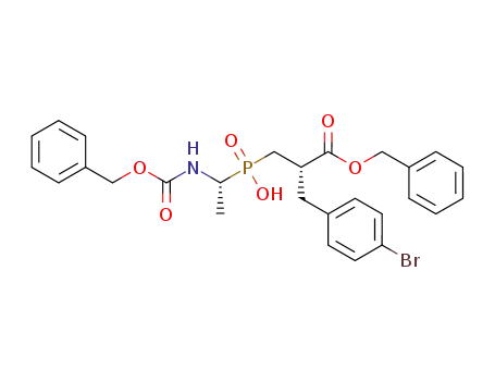 (1R,2S)-3-[(1-benzyloxycarbonylamino-ethyl)hydroxy-phosphinoyl]-2-(4-bromo-benzyl)propionic acid benzyl ester