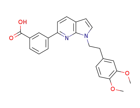 3-[1-[2-(3,4-dimethoxyphenyl)ethyl]-1H-pyrrolo[2,3-b]pyridin-6-yl]benzoic acid