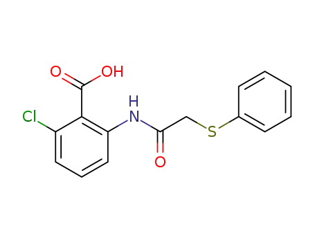 Molecular Structure of 1265087-53-3 (2-chloro-6-(2-phenylsulfanyl-acetylamino)benzoic acid)