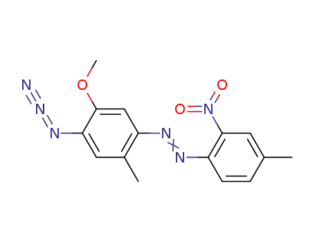 Molecular Structure of 1338226-86-0 (1-(4-azido-5-methoxy-2-methylphenyl)-2-(4-methyl-2-nitrophenyl)diazene)