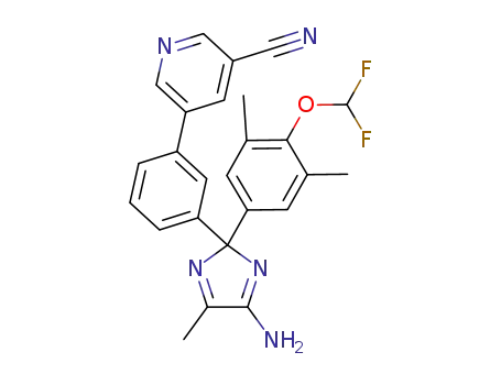 5-(3-(4-amino-2-(4-(difluoromethoxy)-3,5-dimethylphenyl)-5-methyl-2H-imidazol-2-yl)phenyl)nicotinonitrile