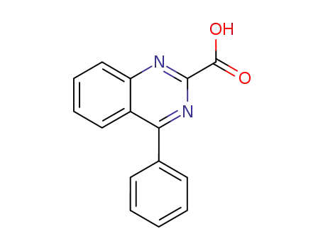 Molecular Structure of 89242-54-6 (2-Quinazolinecarboxylic acid, 4-phenyl-)