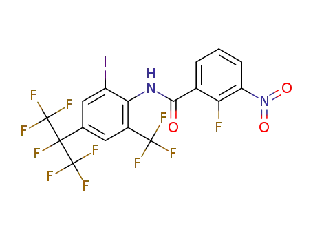 2-fluoro-N-(2-iodo-4-(perfluoropropan-2-yl)-6-(trifluoromethyl)phenyl)-3-nitrobenzamide