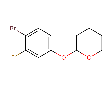 Molecular Structure of 485832-11-9 (2H-Pyran, 2-(4-bromo-3-fluorophenoxy)tetrahydro-)