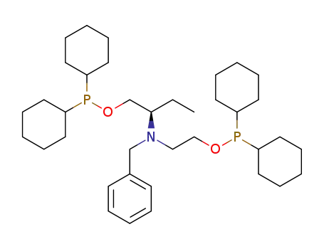 Molecular Structure of 1305343-45-6 ((2R)-2-[benzyl{(2-((dicyclohexylphosphanyl)oxy)ethyl)}amino]butyldicyclohexylphosphinite)