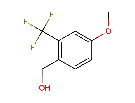 Molecular Structure of 773871-39-9 (4-METHOXY-2-(TRIFLUOROMETHYL)BENZYL ALCOHOL)