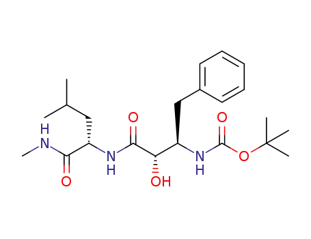 Molecular Structure of 1312302-10-5 (tert-butyl (2R,3S)-3-hydroxy-4-[(S)-4-methyl-1-(methylamino)-1-oxopentan-2-ylamino]-4-oxo-1-phenylbutan-2-ylcarbamate)