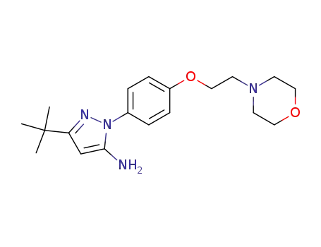 3-tert-butyl-1-(4-(2-morpholinoethoxy) phenyl)-1H-pyrazol-5-amine