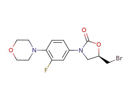 (5S)-(N)-[[(3-fluoro-4-(4-morpholinyl)phenyl)-2-oxo-5-oxazolidinyl]methyl]bromide