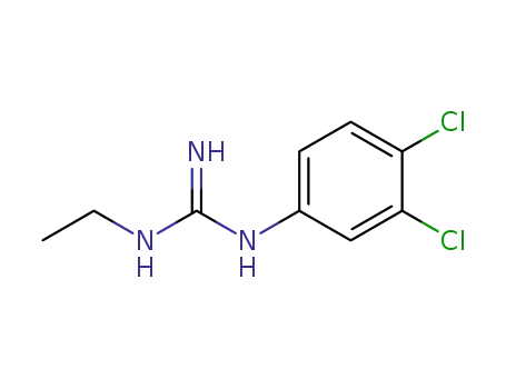 Molecular Structure of 17826-33-4 (1-(3,4-dichlorophenyl)-2-ethylguanidine)