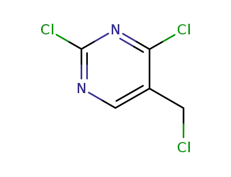 Molecular Structure of 7627-38-5 (2,4-Dichloro-5-(chloromethyl)pyrimidine)