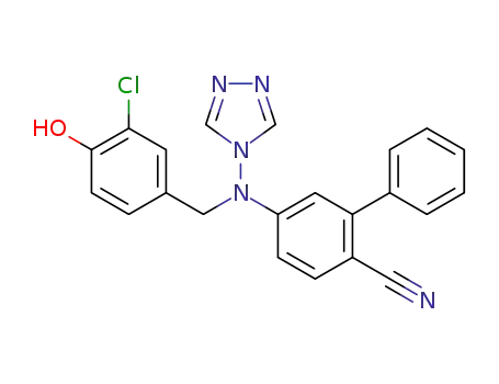 5-((3-chloro-4-hydroxybenzyl)(4H-1,2,4-triazol-4-yl)amino)biphenyl-2-carbonitrile