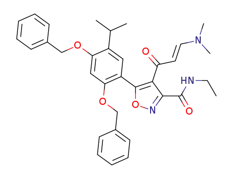 (E)-5-(2,4-bis(benzyloxy)-5-isopropylphenyl)-4-(3-(dimethylamino)acryloyl)-N-ethylisoxazole-3-carboxamide