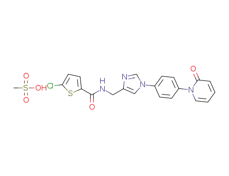 5-chloro-N-((1-(4-(2-oxopyridin-1(2H)-yl)phenyl)-1H-imidazol-4-yl)methyl)thiophene-2-carboxamide methanesulfonate