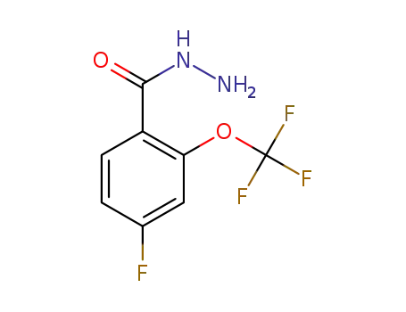 Molecular Structure of 887596-89-6 (4-FLUORO-2-TRIFLUOROMETHOXY-BENZOIC ACID HYDRAZIDE)