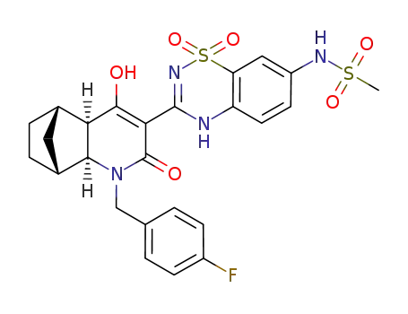 N-[3-[(4aR,5S,8R,8aS)-1-[(4-Fluorophenyl)methyl]-1,2,4a,5,6,7,8,8a-octahydro-4-hydroxy-2-oxo-5,8-methanoquinolin-3-yl]-1,1-dioxido-2H-1,2,4-benzothiadiazin-7-yl]methanesulfonamide