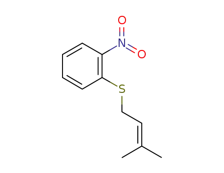 Molecular Structure of 1187627-61-7 (1-(3-methyl-but-2-enylsulfanyl)-2-nitro-benzene)