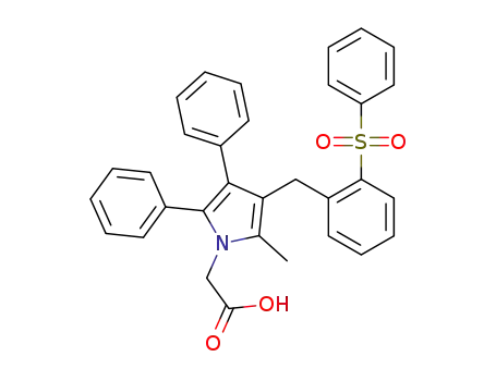 2-(2-methyl-4,5-diphenyl-3-(2-(phenylsulfonyl)benzyl)-1H-pyrrol-1-yl)acetic acid