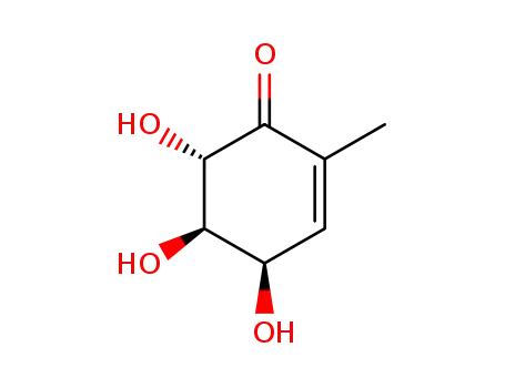 Molecular Structure of 127545-53-3 (2-Cyclohexen-1-one,4,5,6-trihydroxy-2-methyl-, (4R,5R,6S)-)