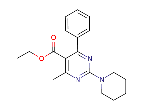 5-Pyrimidinecarboxylic acid, 4-methyl-6-phenyl-2-(1-piperidinyl)-, ethyl
ester