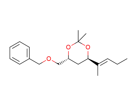 (4R,6R)-4-((benzyloxy)methyl)-2,2-dimethyl-6-((E)-pent-2-en-2-yl)-1,3-dioxane