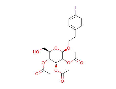 2-(4-iodophenyl)ethyl 2,3,4-tri-O-acetyl-β-D-glucopyranoside