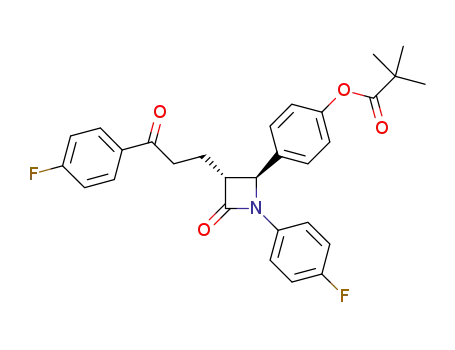 2,2-dimethylpropionic acid 4-{(2S,3R)-1-(4-fluorophenyl)-3-[3-(4-fluorophenyl)-3-oxopropyl]-4-oxoazetidin-2-yl}phenyl ester