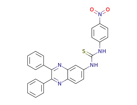 Molecular Structure of 1290058-75-1 (1-(2,3-diphenylquinoxalin-6-yl)-3-(4-nitrophenyl)-thiourea)