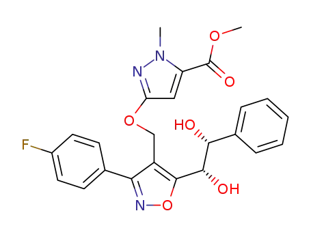 5-[5-((1S,2R)-1,2-dihydroxy-2-phenyl-ethyl)-3-(4-fluoro-phenyl)-isoxazol-4-ylmethoxy]-2-methyl-2H-pyrazole-3-carboxylic acid methyl ester