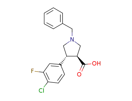 (3S,4R)-1-Benzyl-4-(4-chloro-3-fluoro-phenyl)-pyrrolidine-3-carboxylic acid