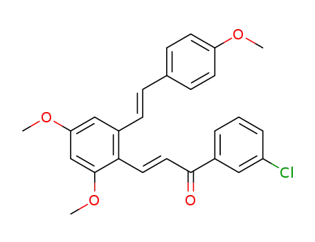(E)-1-(3-chlorophenyl)-3-(2,4-dimethoxy-6-((E)-4-methoxystyryl)phenyl)prop-2-en-1-one