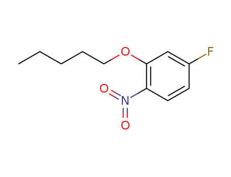 Molecular Structure of 94832-26-5 (4-Fluoro-1-nitro-2-(pentyloxy)benzene)
