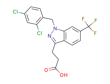 1H-Indazole-3-propanoic acid,
1-[(2,4-dichlorophenyl)methyl]-6-(trifluoromethyl)-
