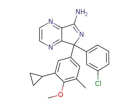 7-(3-chloro-phenyl)-7-(3-cyclopropyl-4-methoxy-5-methyl-phenyl)-7H-pyrrolo[3,4-b]pyrazin-5-ylamine