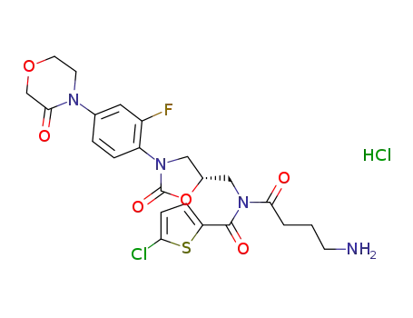 N-(4-Aminobutanoyl)-5-chloro-N-({(5S)-2-oxo-3-[2-fluoro-4-(3-oxomorpholin-4-yl)phenyl]-1,3-oxazolidin-5-yl}methyl)thiophene-2-carboxamide hydrochloride