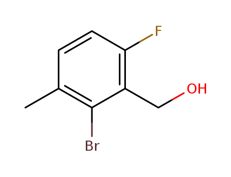 Molecular Structure of 1375069-06-9 (2-BroMo-6-fluoro-3-Methylbenzyl alcohol)