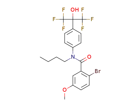 N-butyl-2-bromo-N-[4-(1,1,1,3,3,3-hexafluoro-2-hydroxypropan-2-yl)phenyl]-5-methoxybenzamide