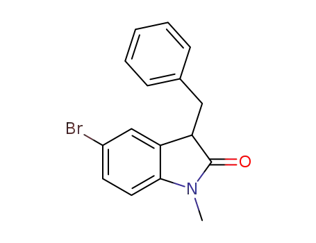 Molecular Structure of 1033201-50-1 (3-benzyl-5-bromo-1-methylindolin-2-one)