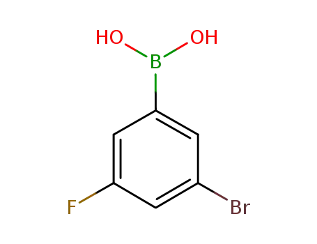 Molecular Structure of 849062-37-9 (3-Bromo-5-fluorophenylboronic acid)