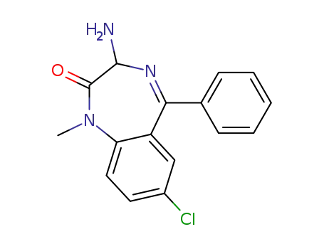 Molecular Structure of 60628-68-4 (2H-1,4-Benzodiazepin-2-one,
3-amino-7-chloro-1,3-dihydro-1-methyl-5-phenyl-)