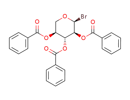 Molecular Structure of 1207607-96-2 (2,3,4-tri-O-benzoyl-β-D-xylopyranosyl bromide)