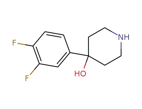 Molecular Structure of 233261-74-0 (4-(3,4-DIFLUOROPHENYL)-4-PIPERIDINOL)