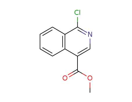 Molecular Structure of 37497-86-2 (METHYL 1-CHLORO-4-ISOQUINOLINECARBOXYLATE)