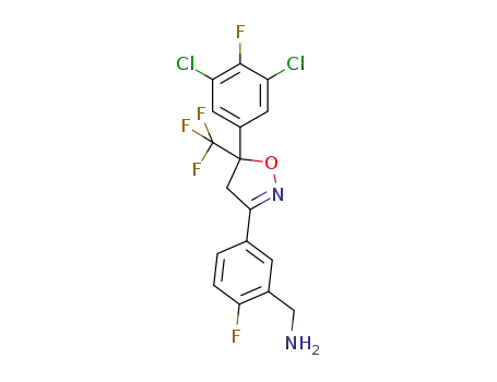 (5-(5-(3,5-dichloro-4-fluorophenyl)-5-(trifluoromethyl)-4,5-dihydroisoxazol-3-yl)-2-fluorophenyl)methanamine