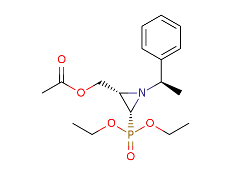 diethyl (2R,3S)-3-acetoxymethyl-1-[(R)-1-phenylethyl]aziridin-2-yl-2-phosphonate