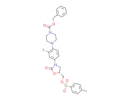 (R)-benzyl 4-(2-fluoro-4-(2-oxo-5-(tosyloxymethyl)oxazolidin-3-yl)phenyl)piperazine-1-carboxylate
