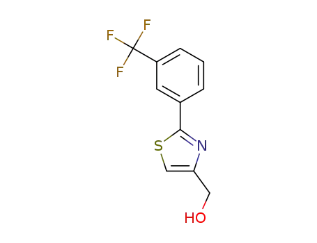 Molecular Structure of 1190235-58-5 (2-(3-trifluoromethylphenyl)-4-hydroxymethylthiazole)