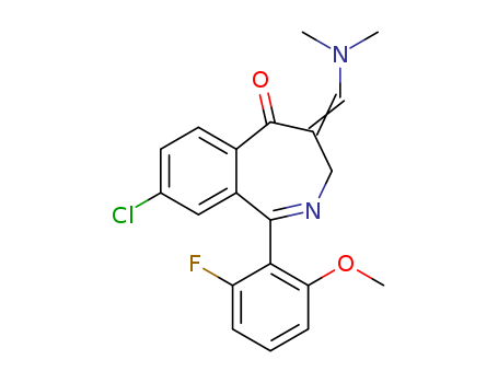 (1E,4E)-8-chloro-4-((dimethylamino)methylene)-1-(2-fluoro-6-methoxyphenyl)-3,4-dihydrobenzo[c]azepin-5-one