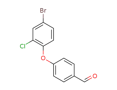 Molecular Structure of 1040051-31-7 (4-(4-bromo-2-chloro-phenoxy)-benzaldehyde)