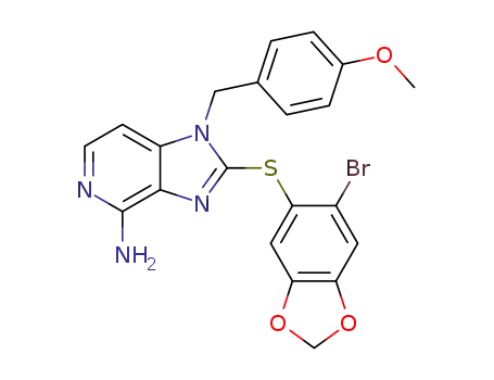 1H-IMidazo[4,5-c]pyridin-4-aMine, 2-[(6-broMo-1,3-benzodioxol-5-yl)thio]-1-[(4-Methoxyphenyl)Methyl]